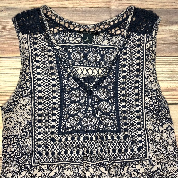 Lucky Brand Sleeveless Top ~ Size: (S) Small _Navy - Picture 11 of 14